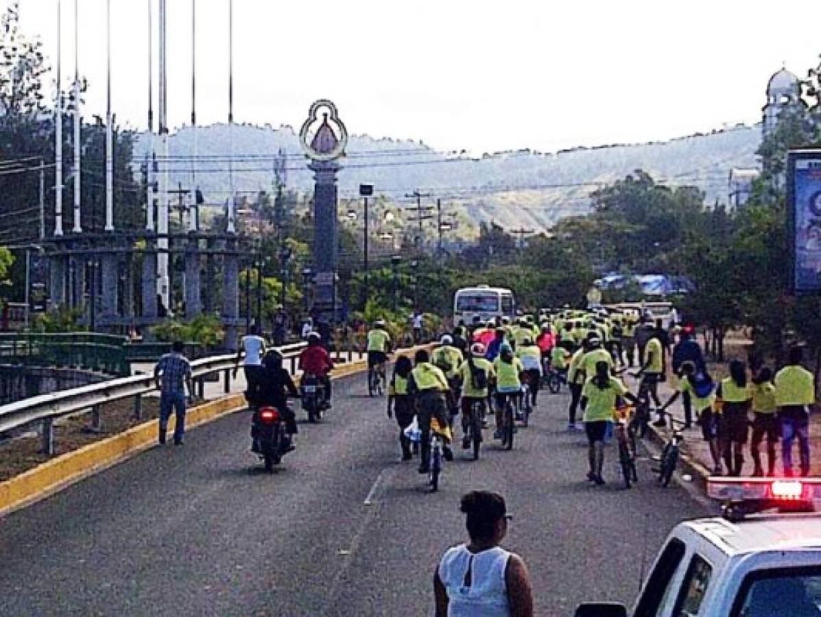 Hondureños pedalean impulsados por el amor a la Virgen de Suyapa