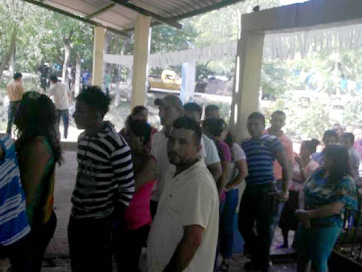 Afluencia de votantes en Choluteca