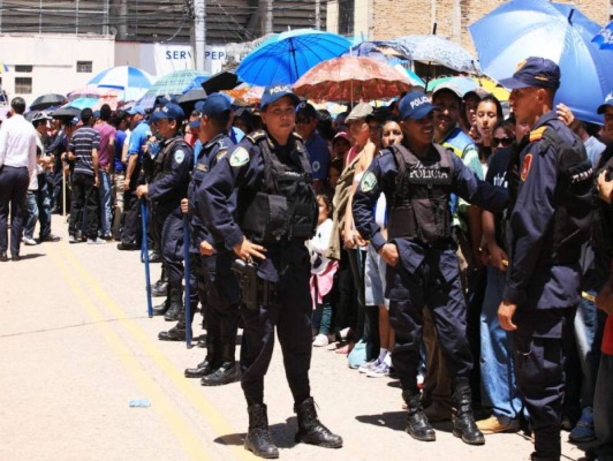 Fuerte dispositivo de seguridad en Tegucigalpa