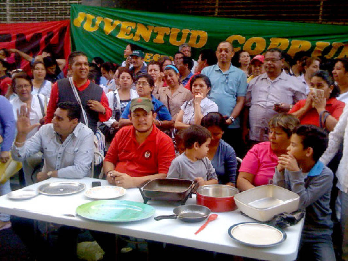 Burócratas protestan en Tegucigalpa