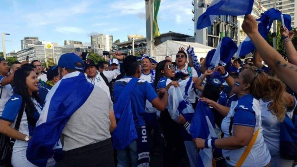 Así es el ambiente en el ANZ Stadium en el encuentro entre Honduras y Australia