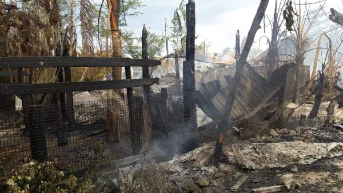 Las imágenes más impactantes del incendio en un centro turístico de Roatán