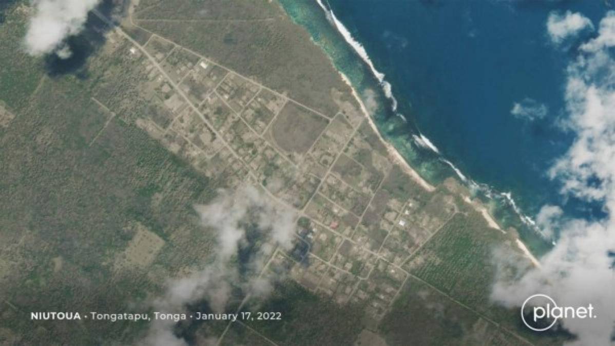 Imágenes de Tonga muestran devastación tras la erupción seguida por un tsunami