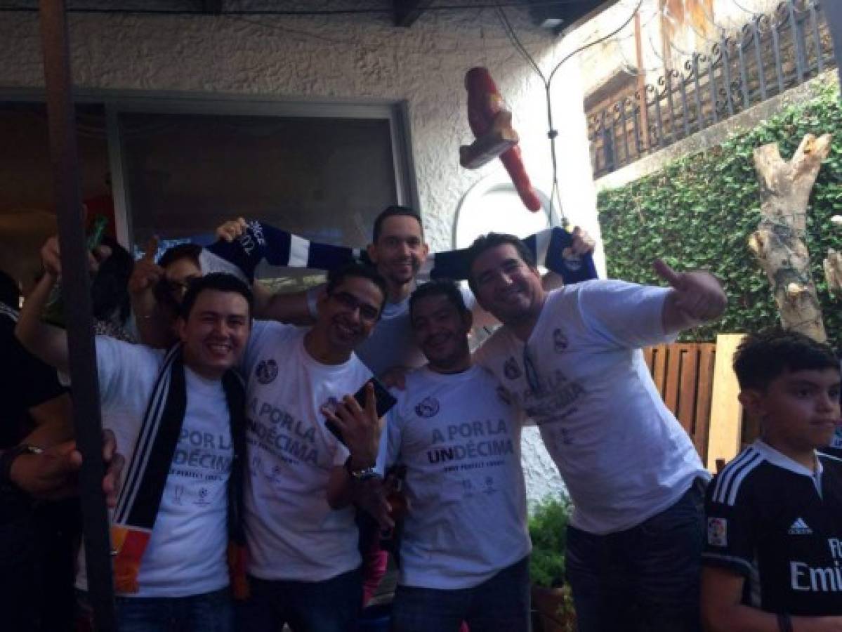 Afición hondureña celebra la undécima del Real Madrid