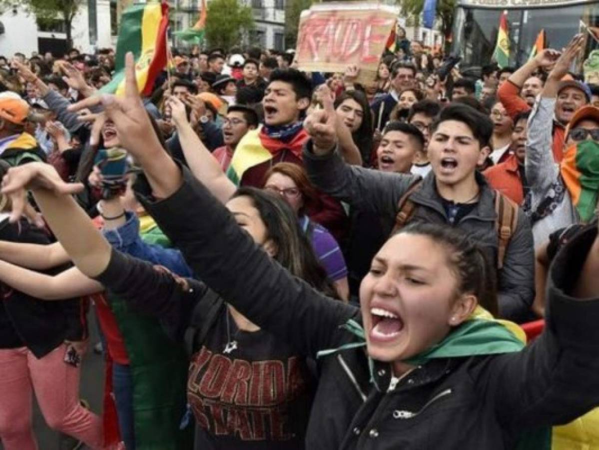 Las protestas han sido integradas por opositores a Morales y grupos sindicales. Foto: AFP