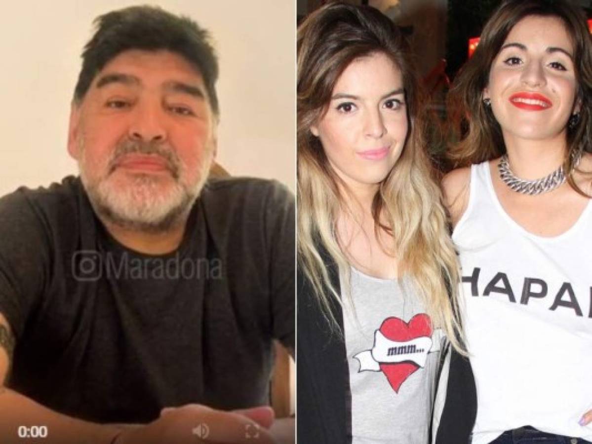 Diego Maradona advierte a sus hijas Dalma y Giannina que no les dejará herencia