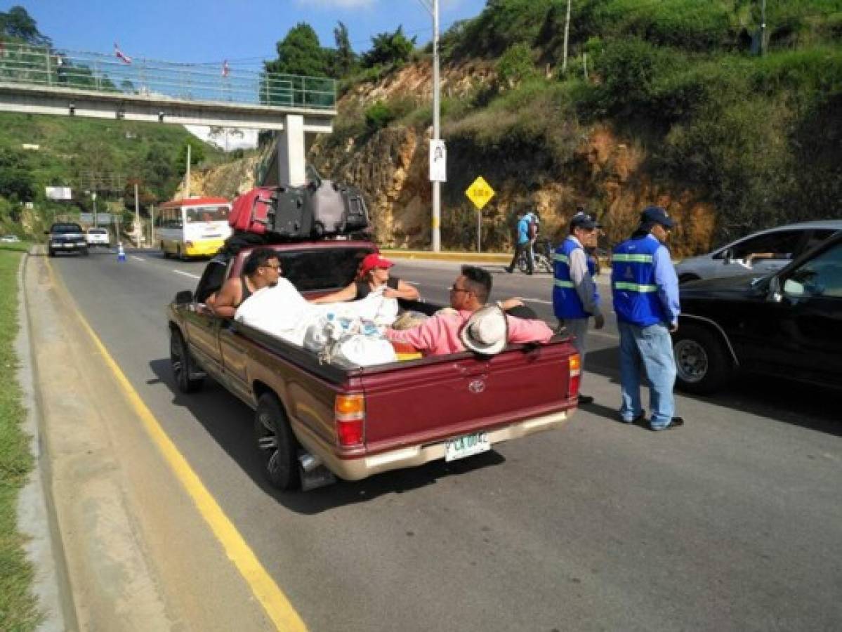 Retornan masivamente a Tegucigalpa tras feriado