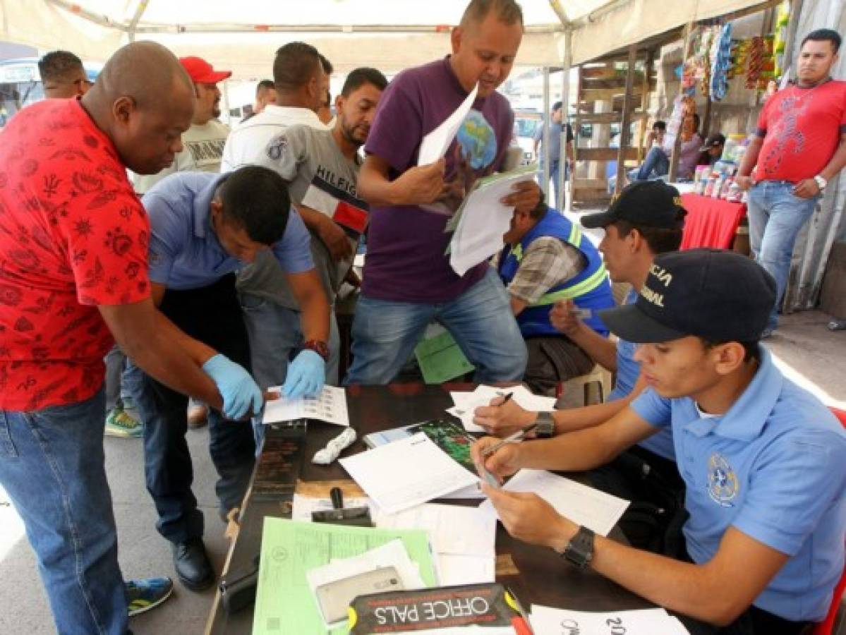 De dos a tres conductores dan positivo por cocaína en operativos en terminales de la capital de Honduras
