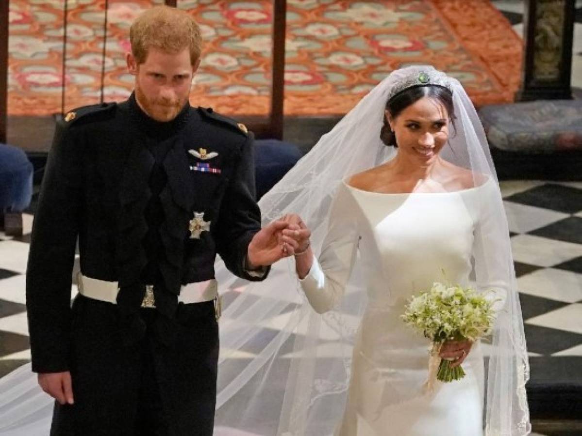 Harry y Meghan lucieron espectaculares el día de su boda. (Foto: AFP)
