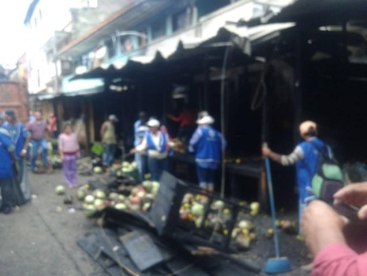 Incendio en mercado de Comayagüela