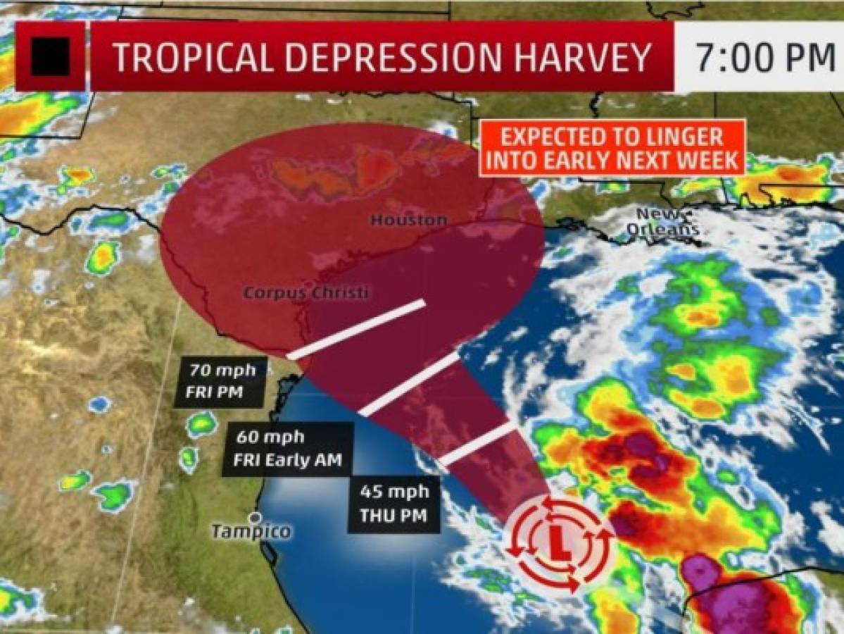 Harvey amenaza a Texas; podría volverse huracán