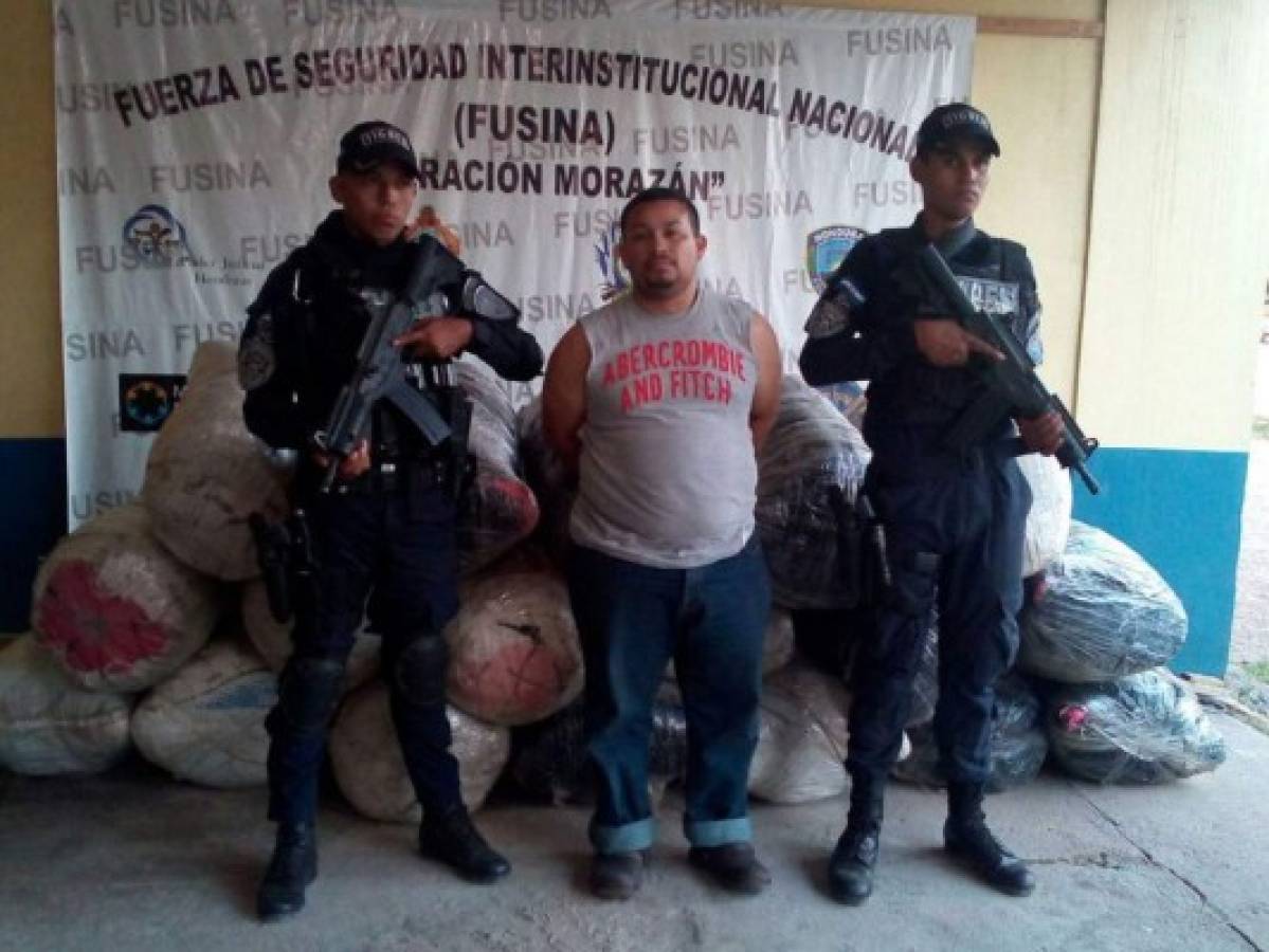 En posesión de 1,800 libras de marihuana capturan a hondureño