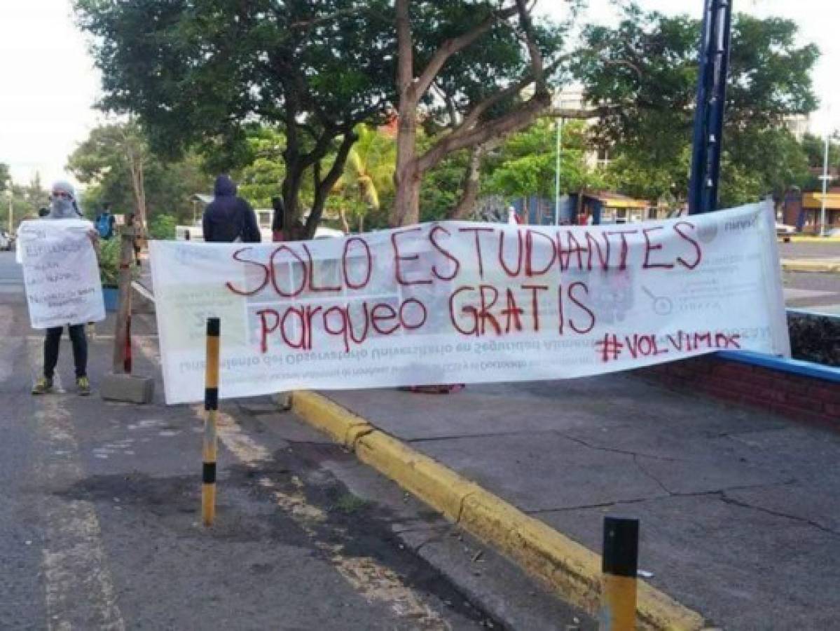 MEU protesta exigiendo elecciones estudiantiles en la UNAH