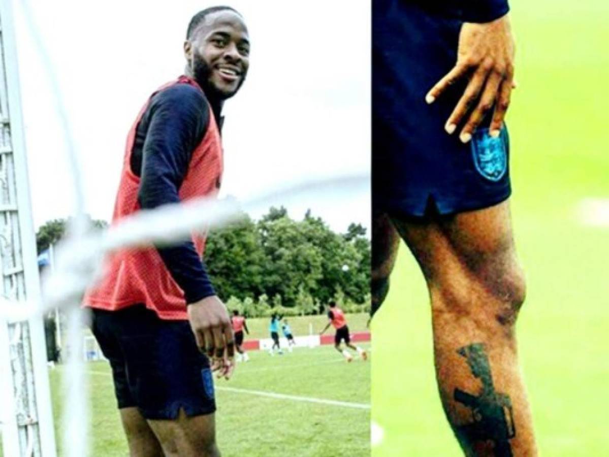 Un tatuaje podría dejar sin Mundial a Raheem Sterling