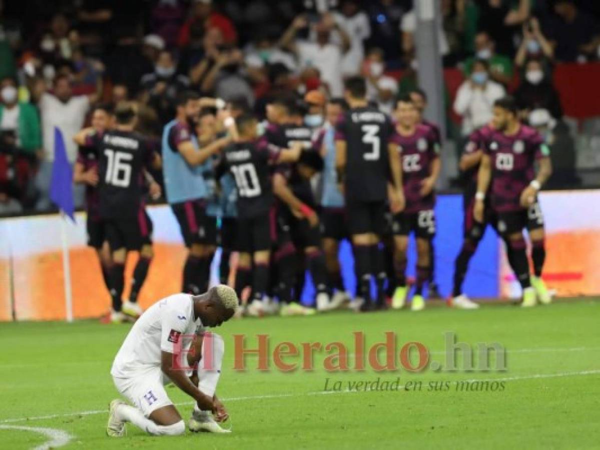 Honduras cae goleada 3-0 ante México en el Azteca y se complica rumbo a Qatar