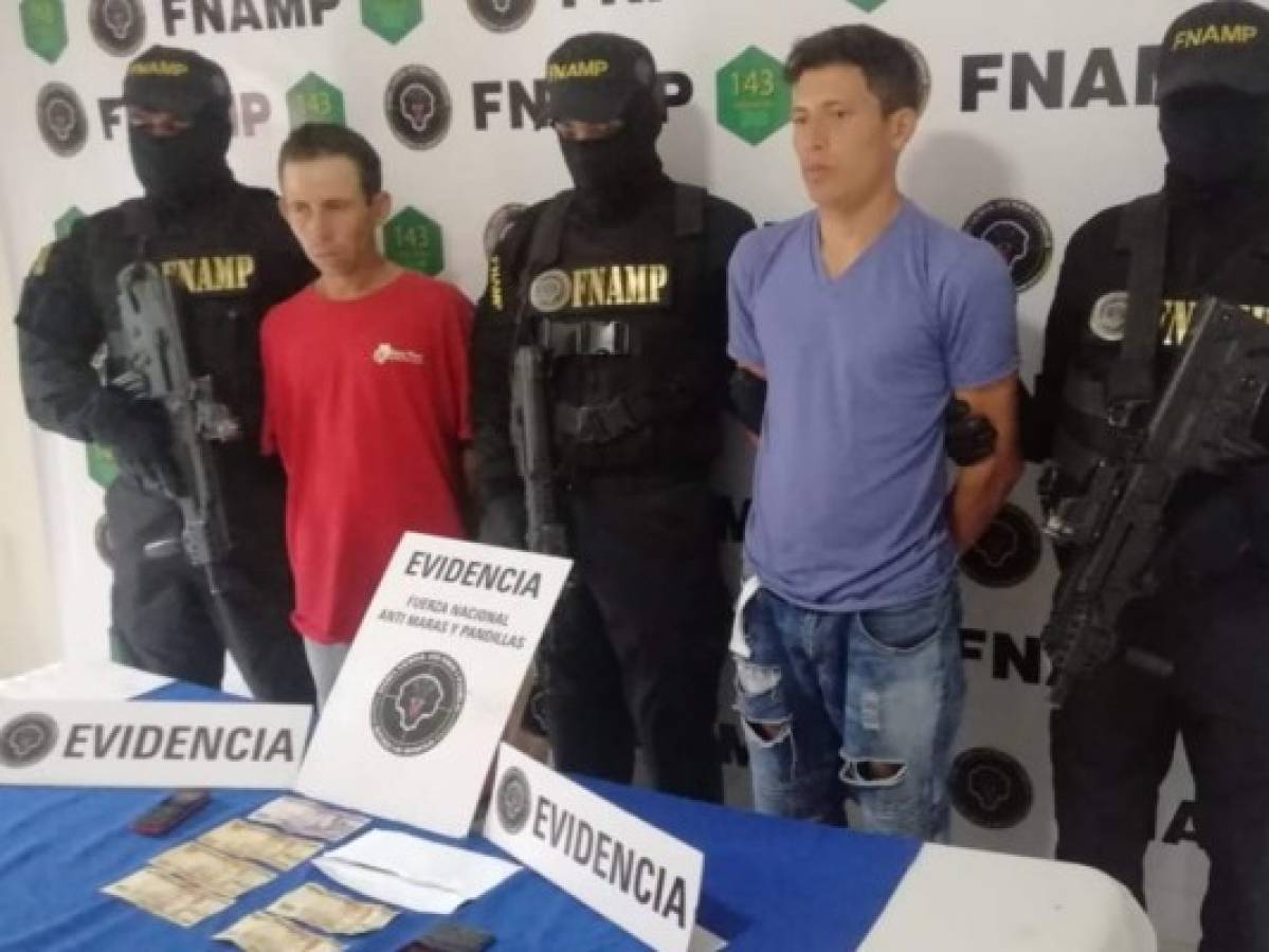 Capturan a dos integrantes de la Mara Salvatrucha (MS-13) en Soroguara, Francisco Morazán