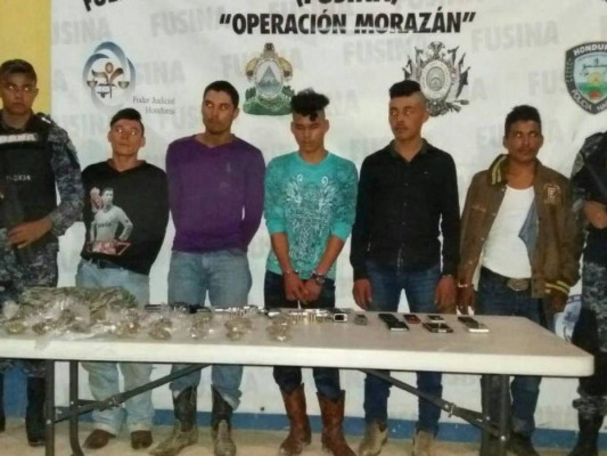Detienen a cinco integrantes de la banda criminal 'Los miranda Perdomo” en Lempira