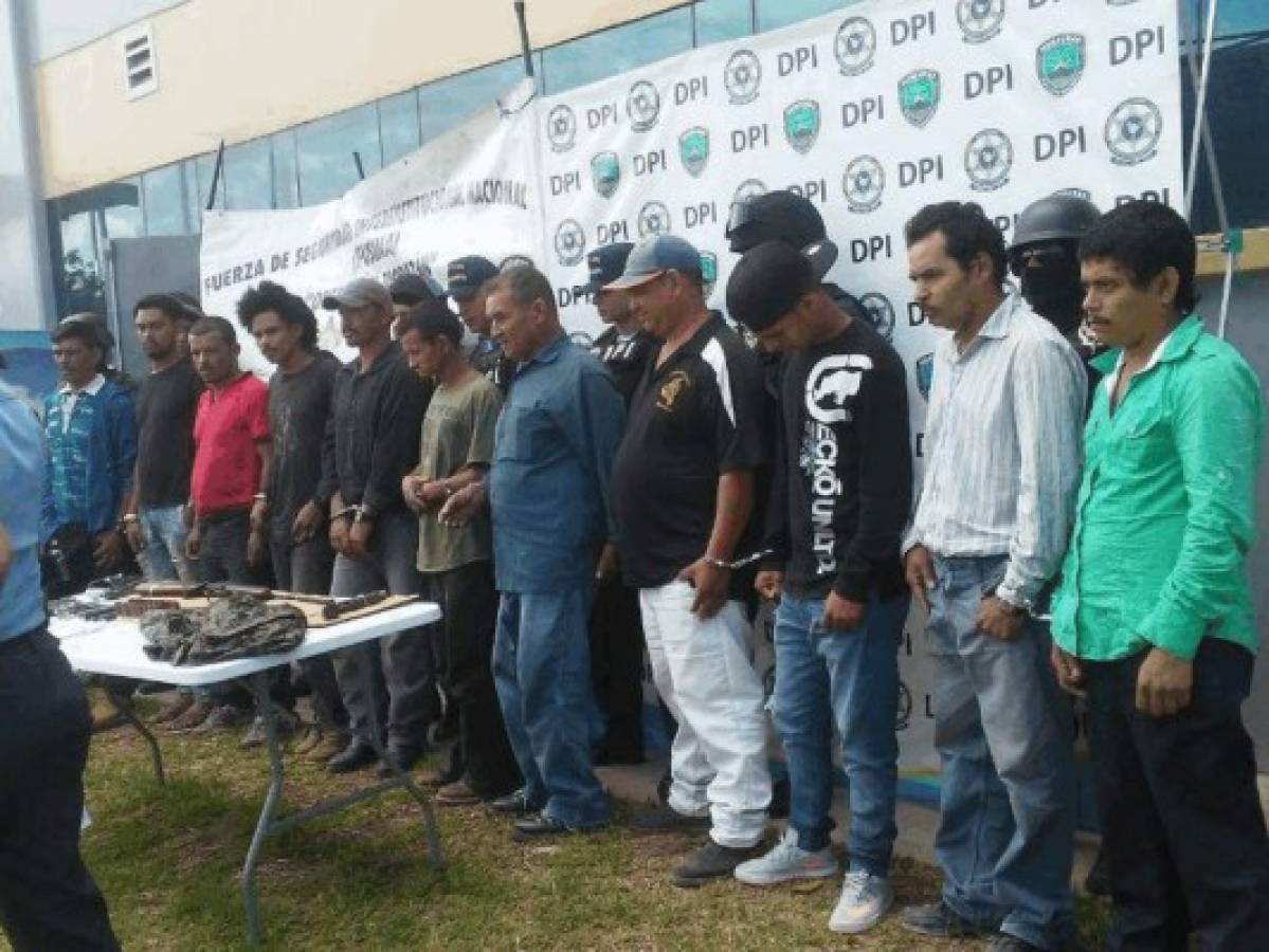 Capturan a 17 personas en operativo ejecutado en Comayagua