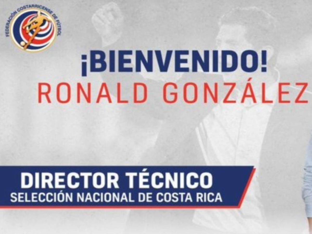 Costa Rica designa a Ronald González como nuevo entrenador de la selección