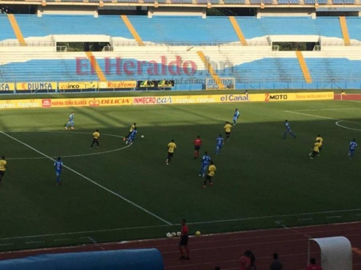 Real España venció 1-0 a Motagua con gol al 99 en el estadio Olímpico