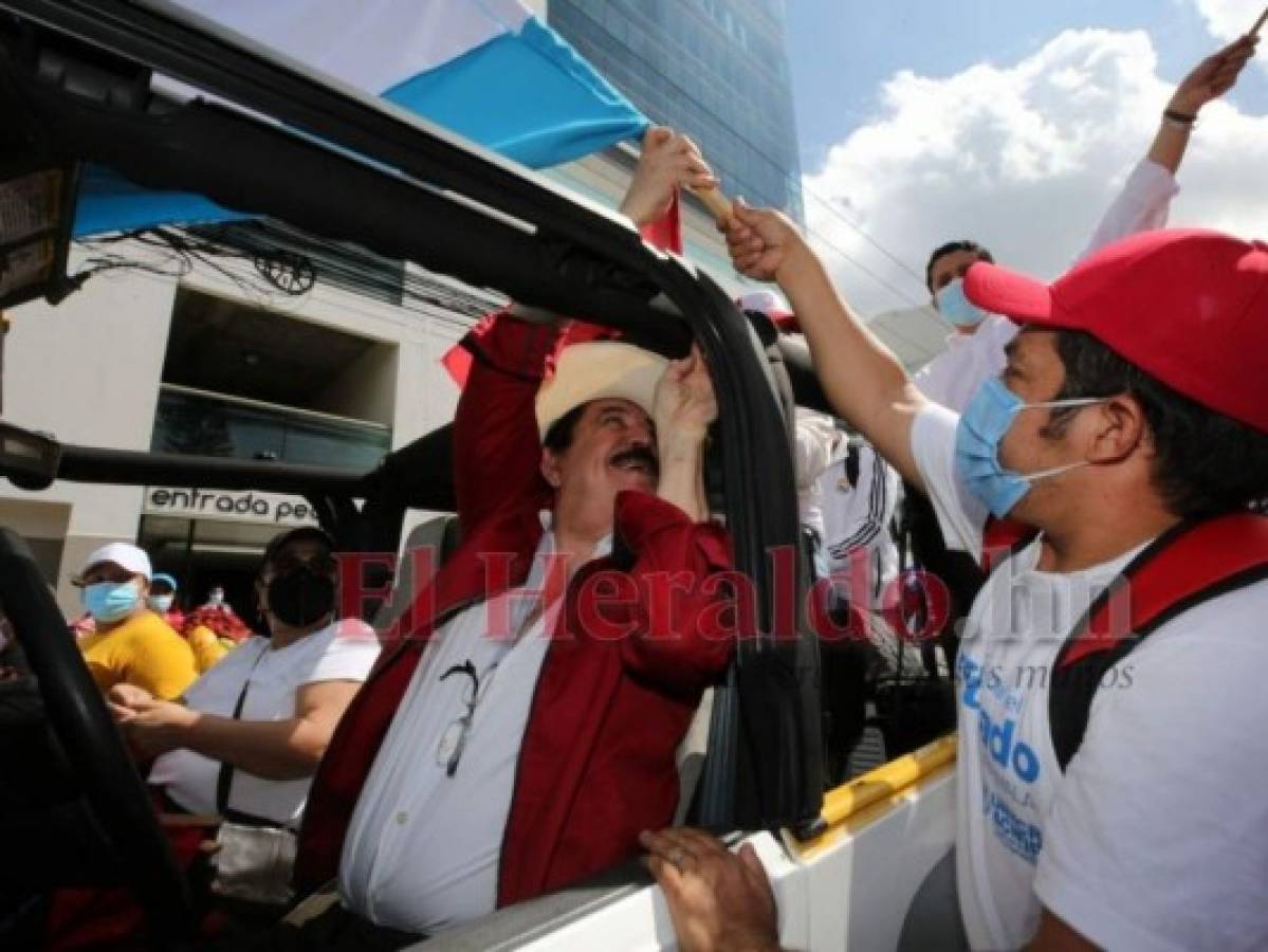 'La casa de papel', '¡No a las ZEDE!' y el discurso de Xiomara: Así protestó Libre en el Bicentenario