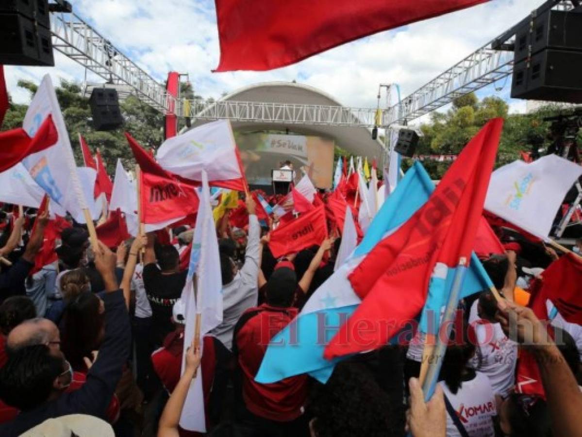 Junto a Nasralla, Doris Gutiérrez y Milton Benítez, candidata de Libre hace cierre de campaña en Tegucigalpa