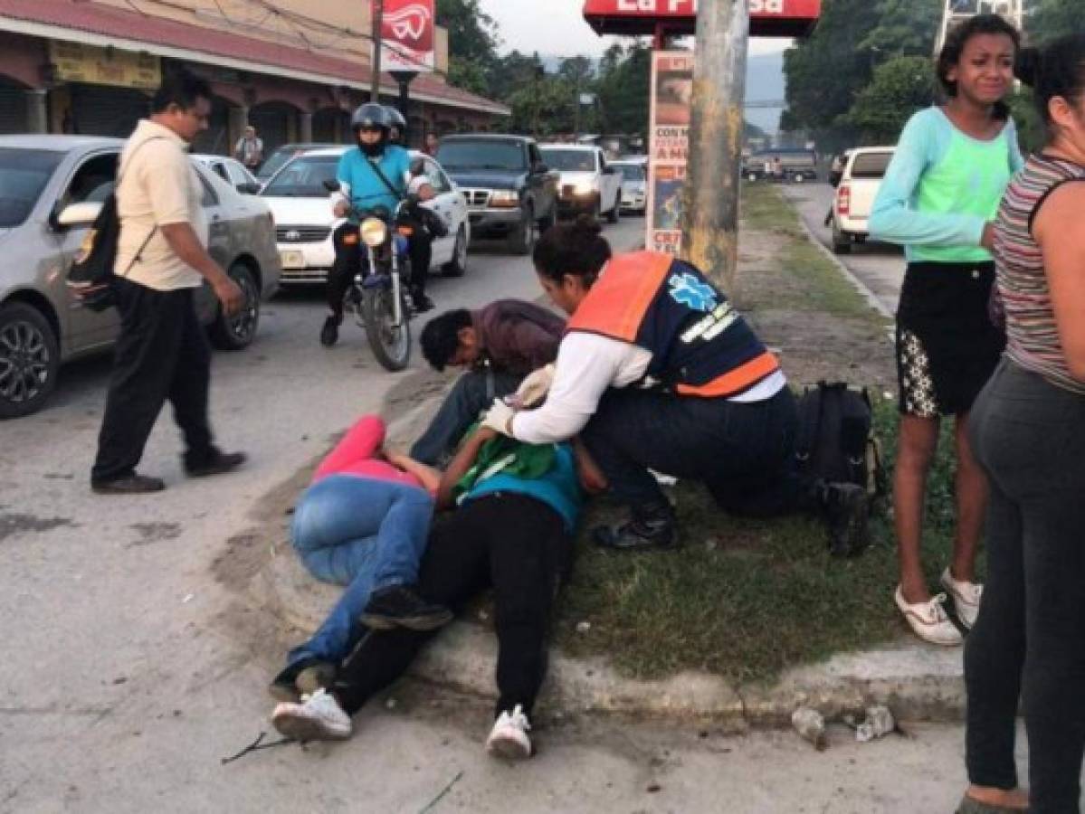 Al menos seis personas heridas deja accidente en el bulevar del este de San Pedro Sula