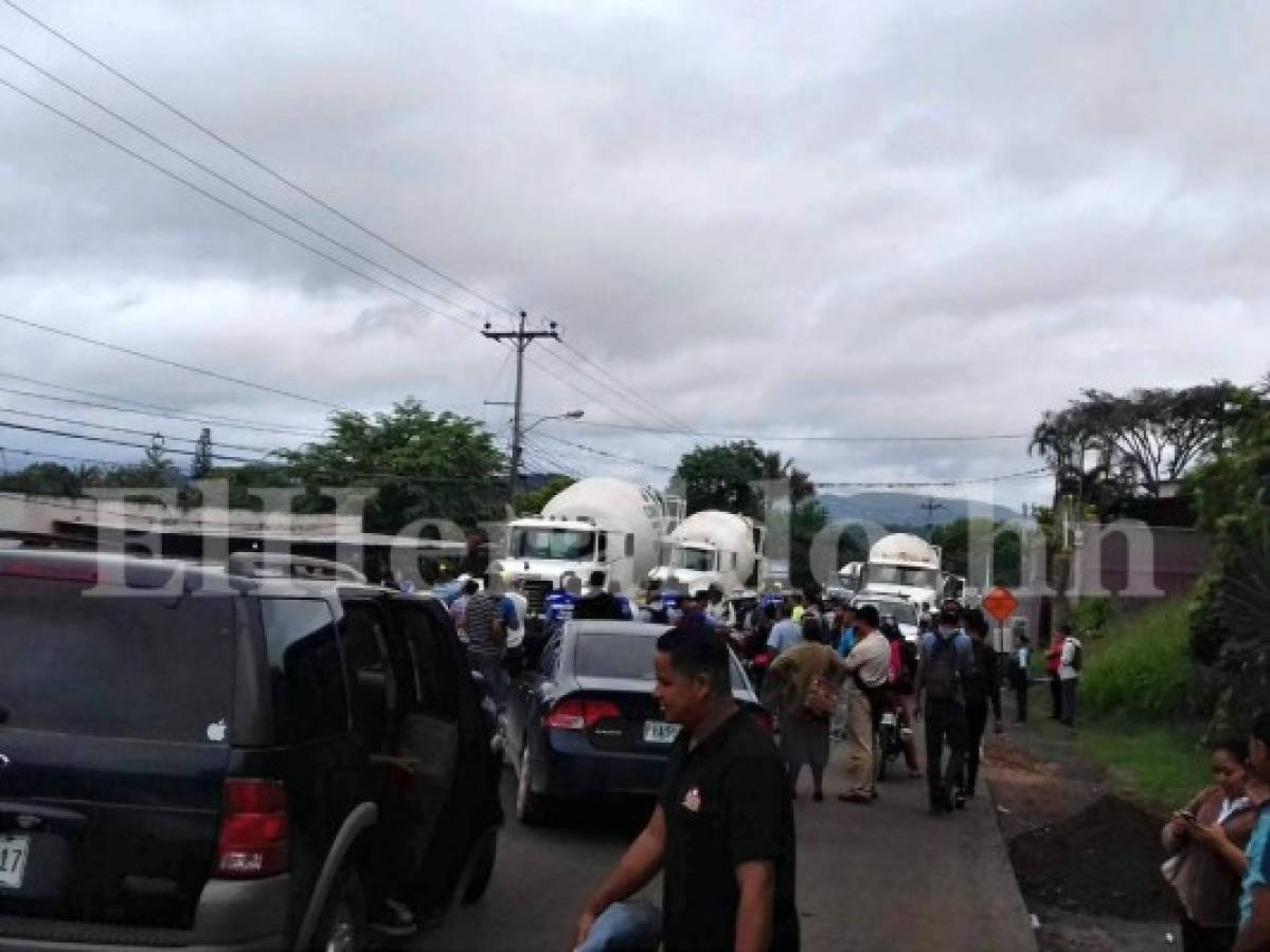 Tráfico pesado en carretera al Sur de Honduras por protestas