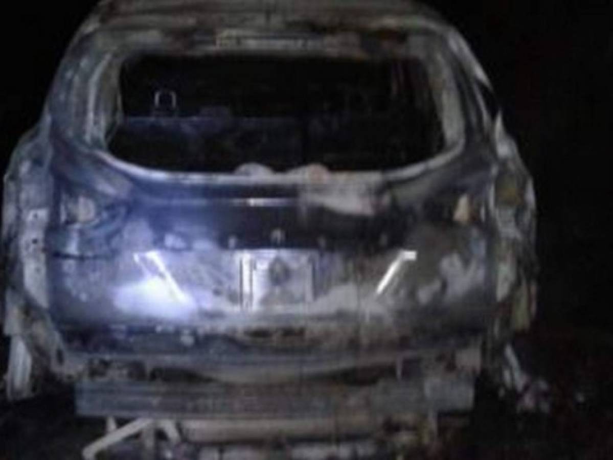Hallan cadáver dentro de vehículo incinerado en San Pedro Sula 