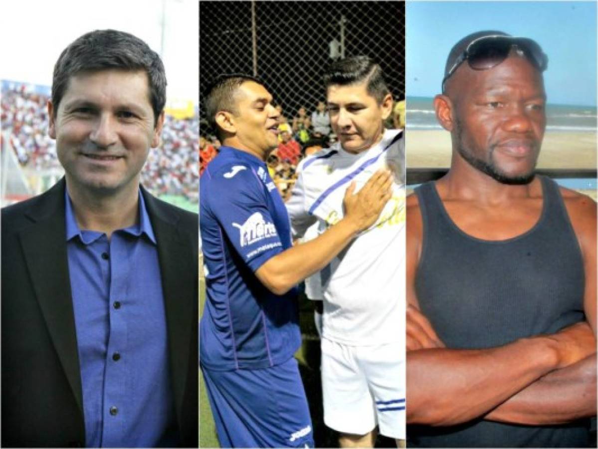 Arnold Cruz, Pineda Chacón, Amado Guevara y Tyson Núñez en partido de exhibición en Costa Rica
