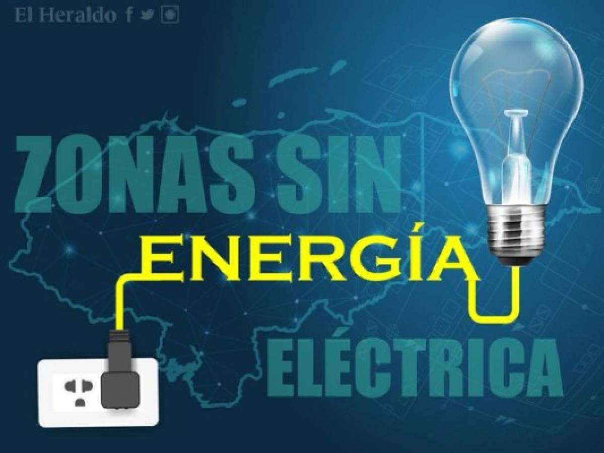 Zonas de Honduras sin energía eléctrica el miércoles 13 de noviembre