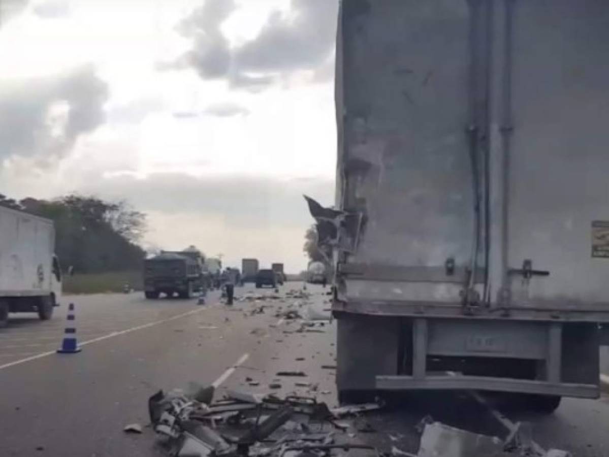 Accidente entre rastra y camión deja un salvadoreño muerto en Potrerillos