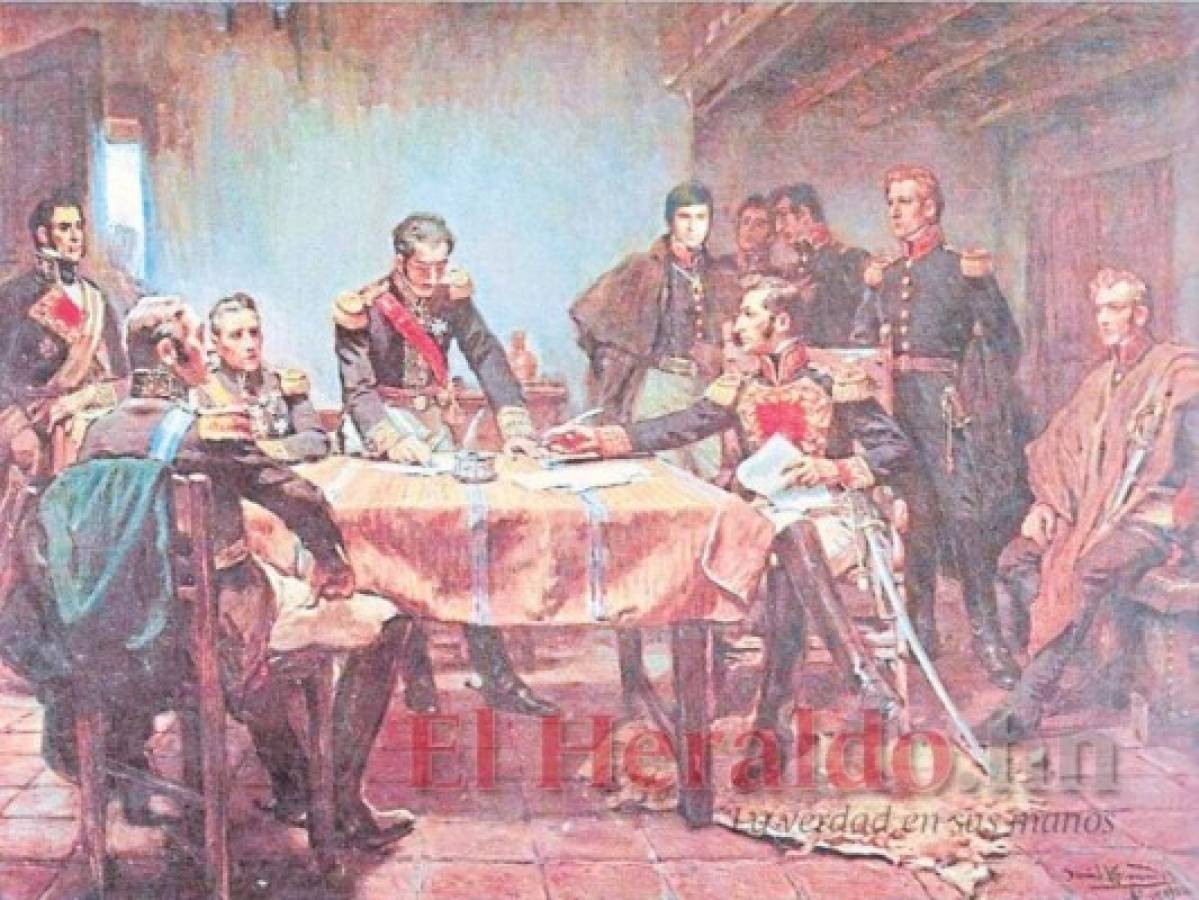 La histórica reunión en donde Centroamérica pasó a independizarse políticamente de España. Foto: El Heraldo