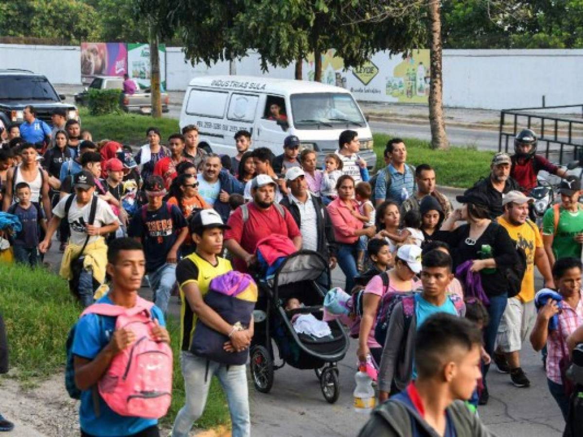 Baja afluencia de hondureños que se van en caravanas
