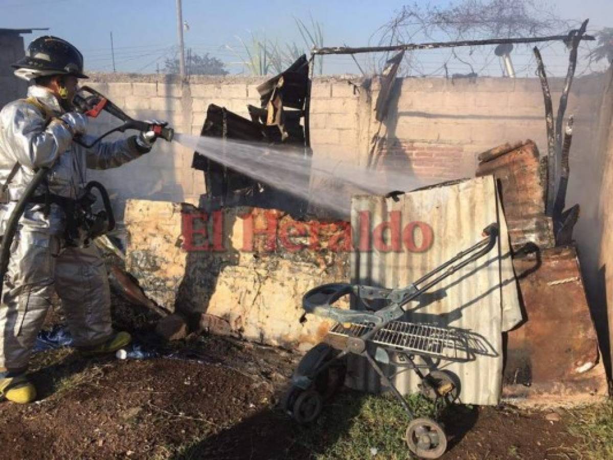 Voraz incendio destruye vivienda en la colonia Los Zorzales de Comayagüela