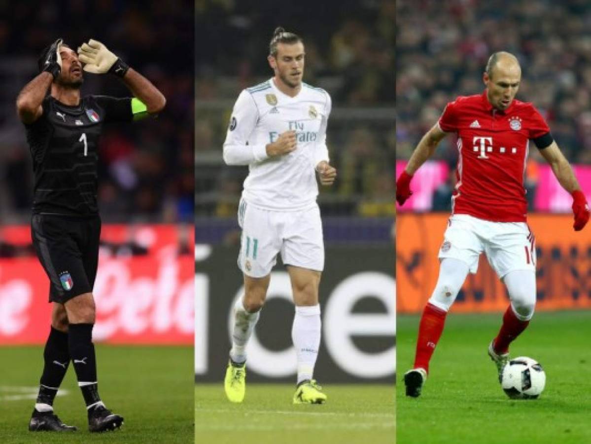 Buffon, Robben, Vidal y Bale; las estrellas que no jugarán el Mundial