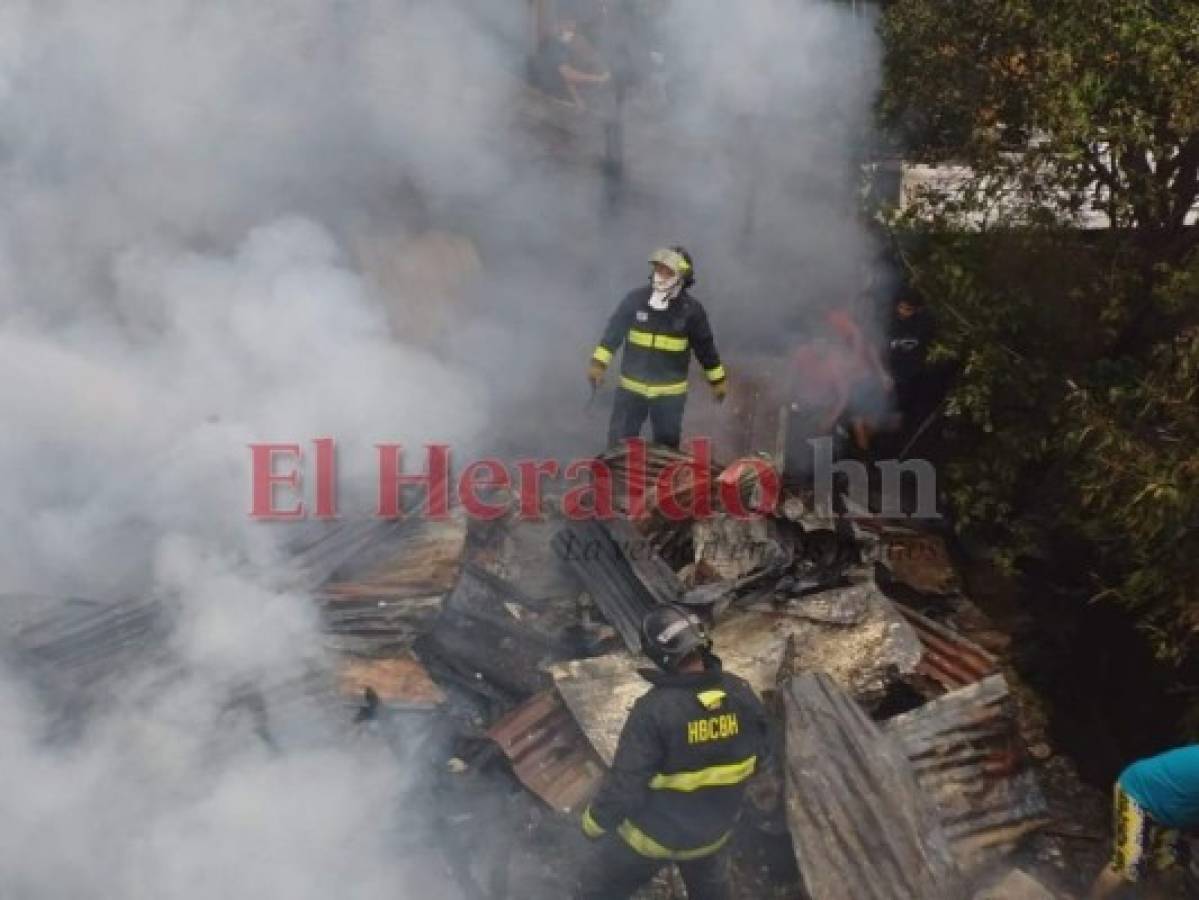 Fueron arduas horas de trabajo para lograr apagar el fuego que se había extendido rápidamente por la zona. Foto: Alex Pérez/ EL HERALDO