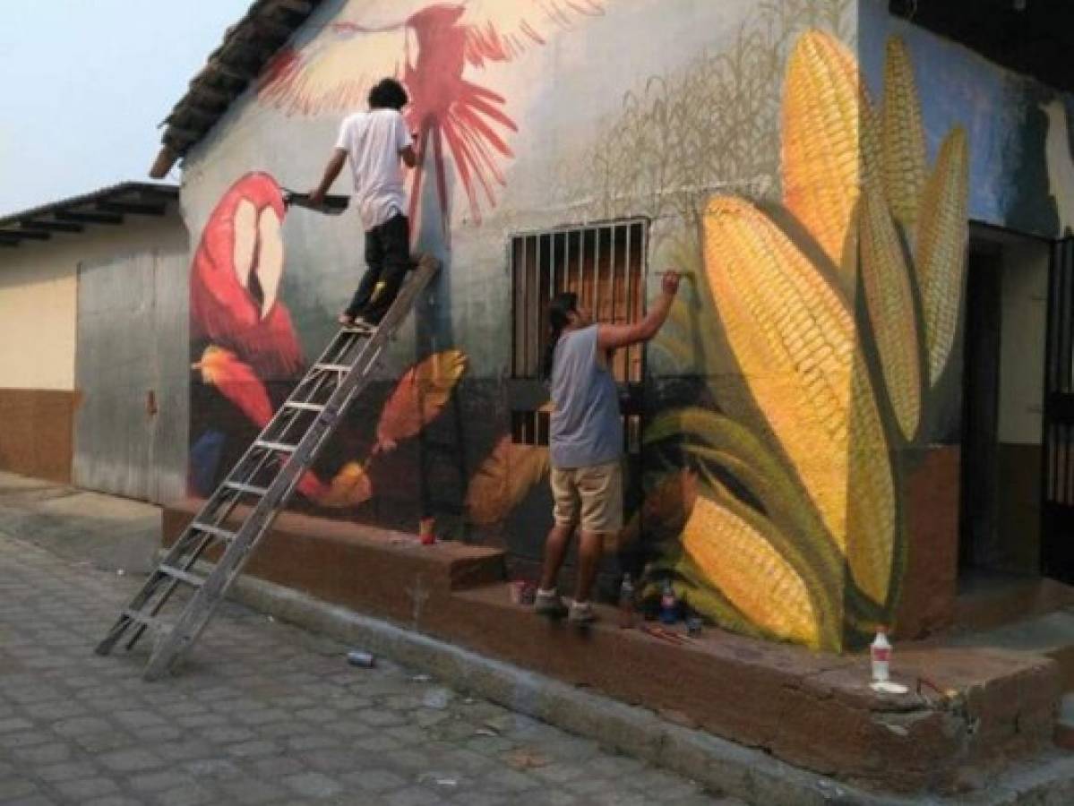 Cantarranas será embellecida con arte en el segundo Guancasco de Muralistas por el Mundo