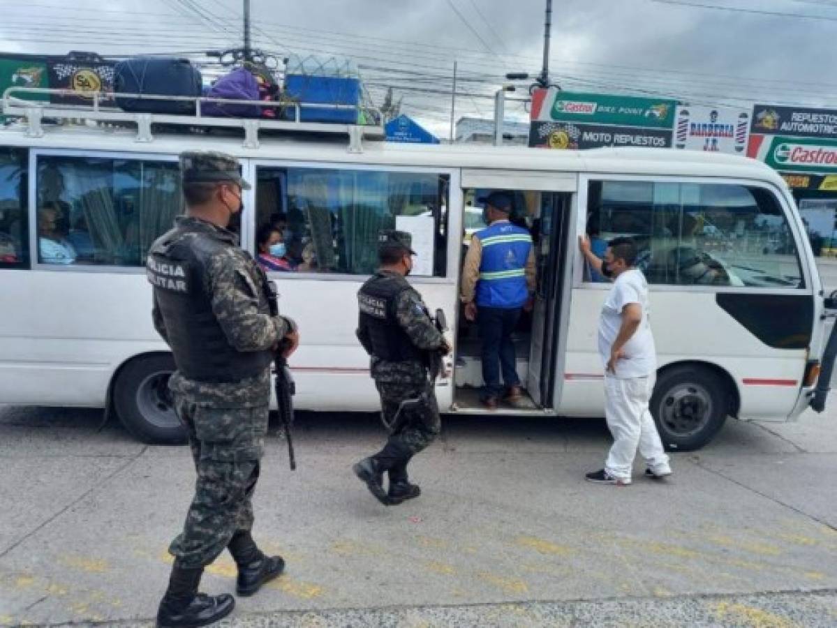 Casi 100 unidades de transporte sancionadas por incumplir medidas durante el Feriado Morazánico