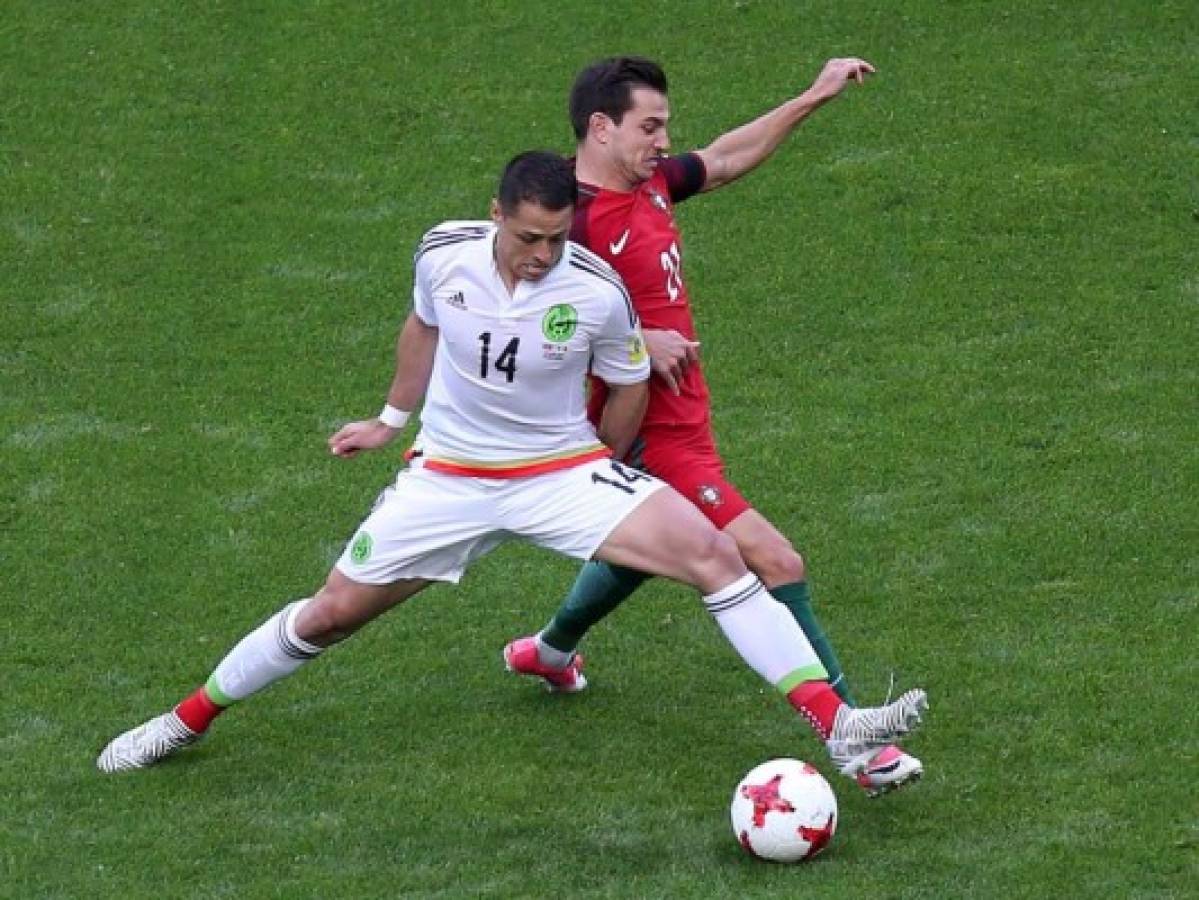 México rescató un punto al empatar 2-2 ante la poderosa Portugal en el debut de la Copa Confederaciones