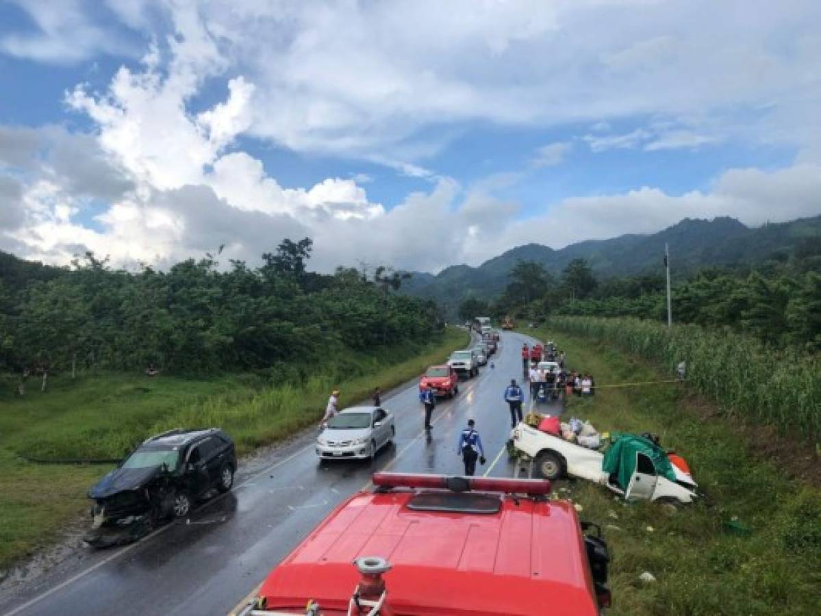 Un muerto y dos heridos dejó accidente vehicular en carretera que conduce a El Progreso