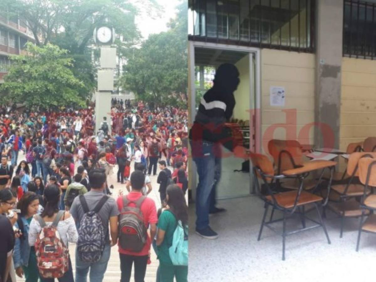 Por falta de diálogo estudiantes de la UNAH se toman edificios en Ciudad Universitaria
