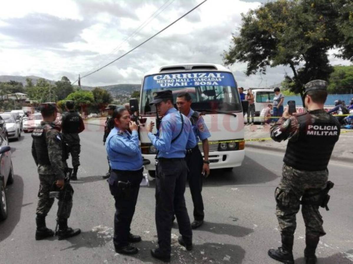 Matan a conductor de un bus rapidito en el bulevar Fuerzas Armadas de la capital de Honduras