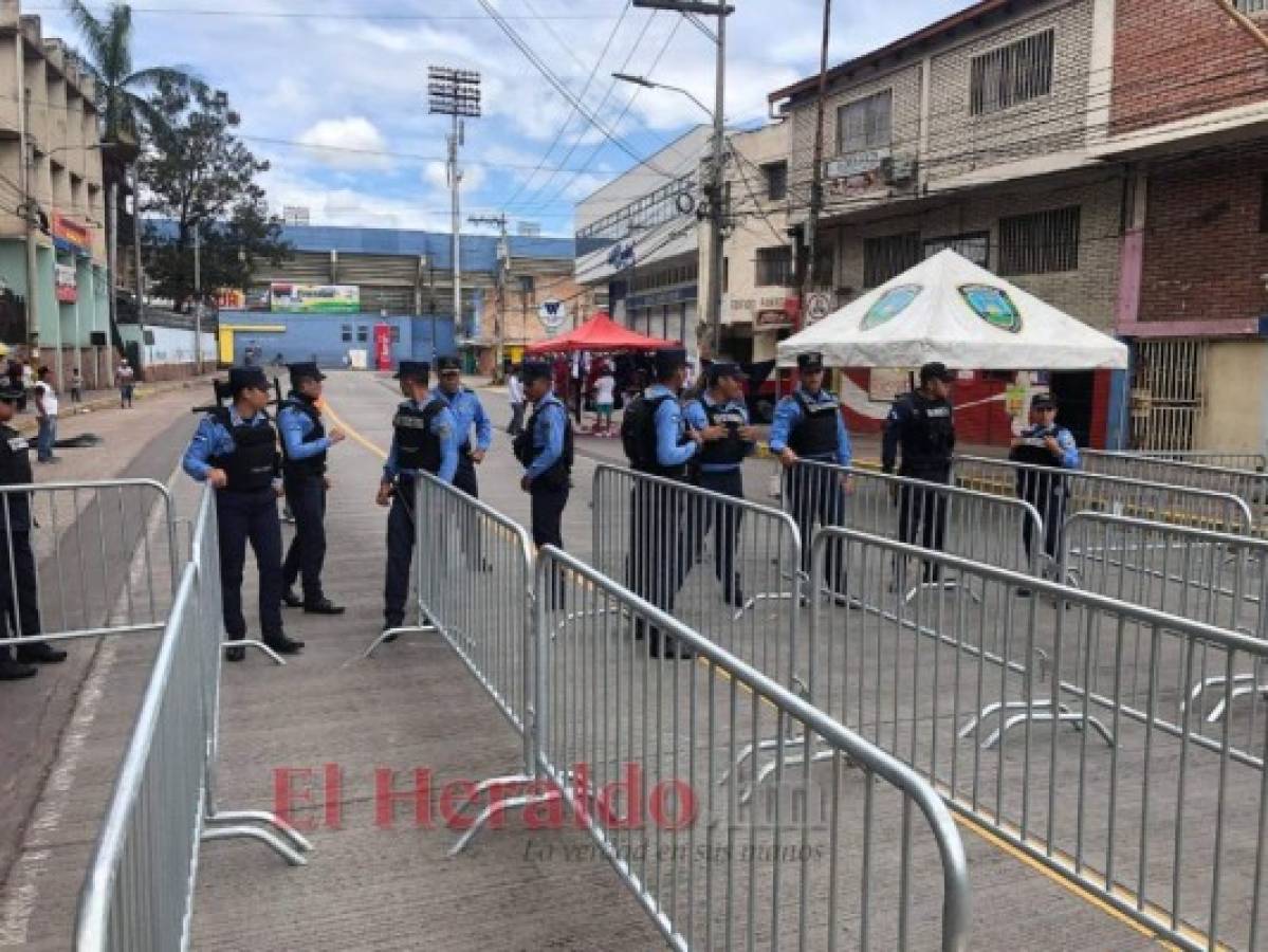 Cierran accesos hacia el Estadio Nacional previo a la final entre Motagua y Olimpia