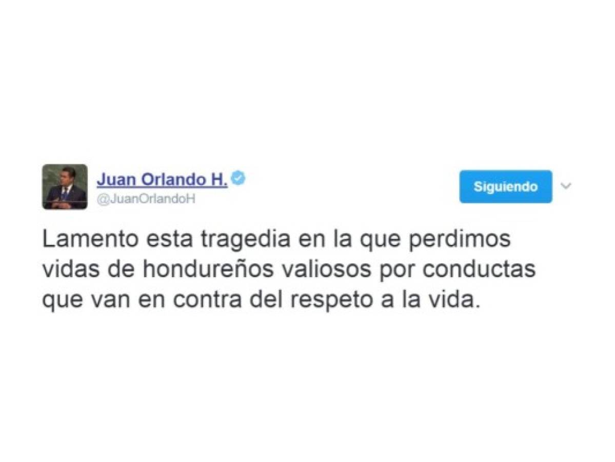 Presidente Juan Orlando Hernández lamenta accidente en carretera al sur y ordena atender a los afectados   