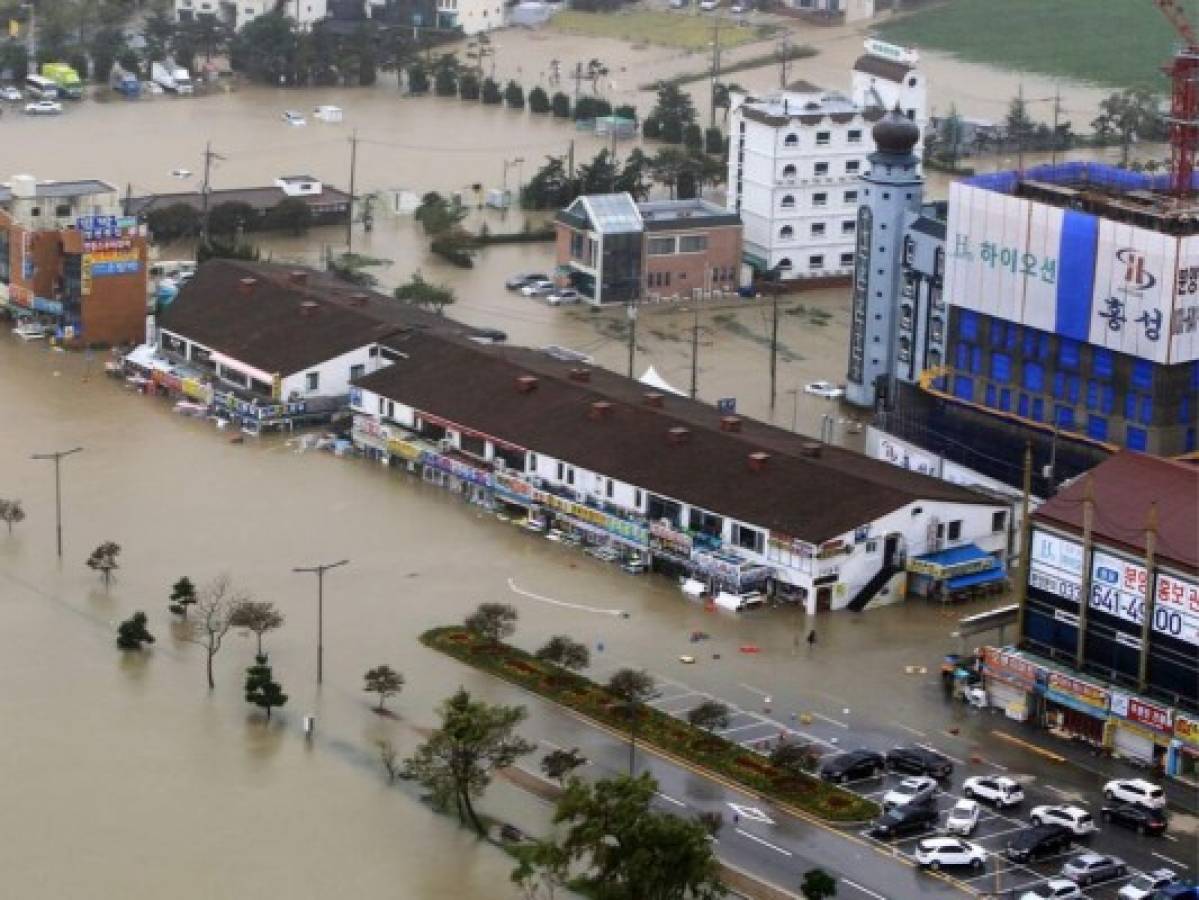 Al menos nueve muertos en tifón en Corea del Sur