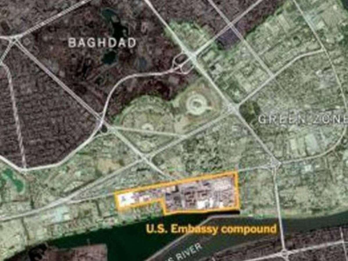 Caen cinco cohetes cerca de la embajada de EEUU en Bagdad