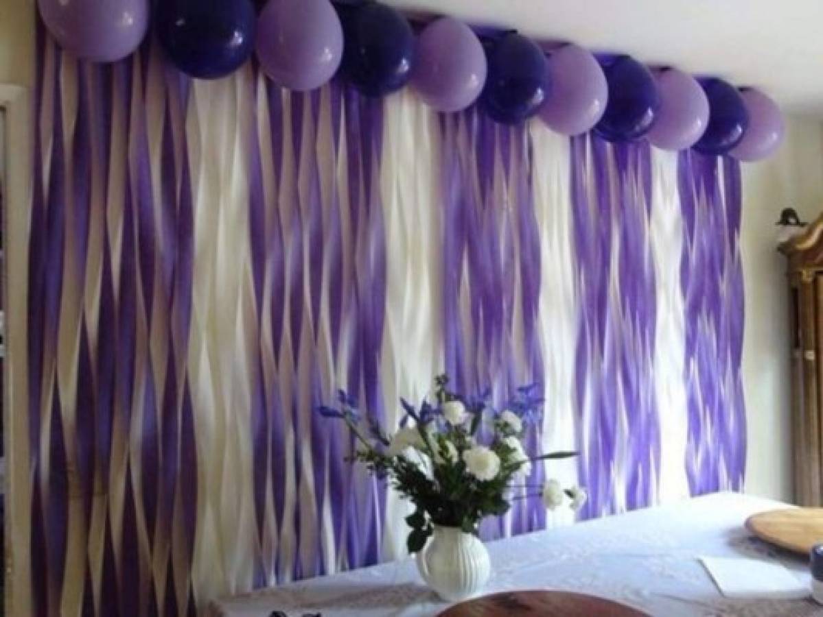 Sencillas decoraciones con papel crepe