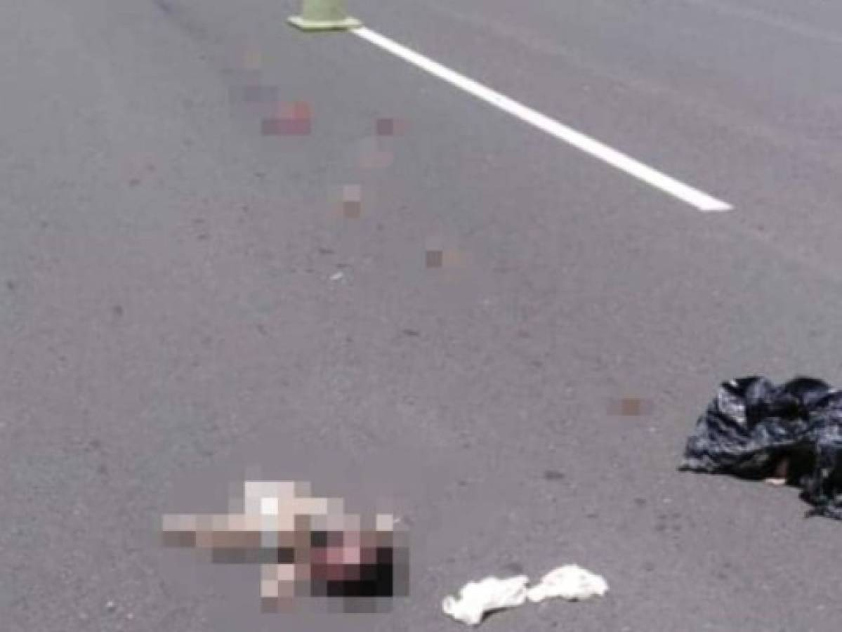 ¡Repudiable! Lanzan restos de bebé en carretera del Canal Seco  
