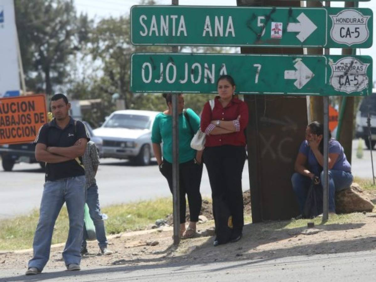 Sin buses Ojojona y Santa Ana por supuesta extorsión